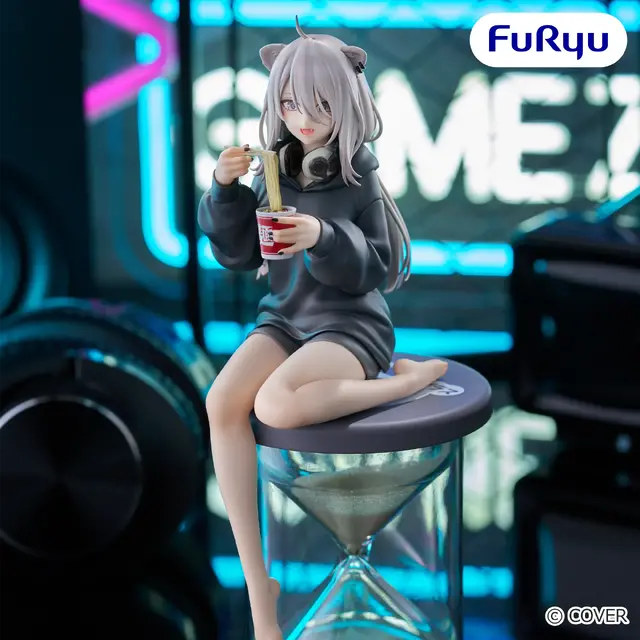 太ももが露わなルームウェア！「ホロライブ」獅白ぼたんの砂時計付きフィギュア「ぬーストプラス」が7月第5週よりプライズ順次展開
