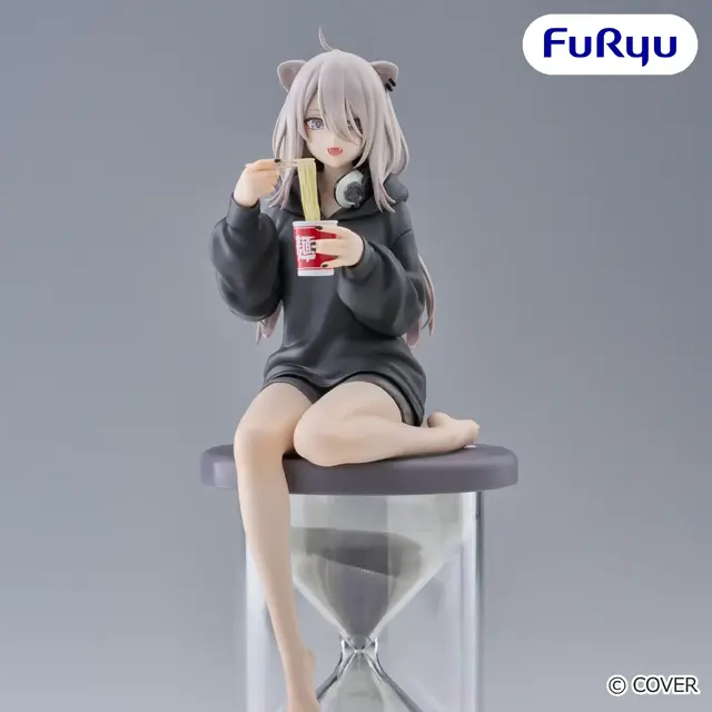 太ももが露わなルームウェア!「ホロライブ」獅白ぼたんの砂時計付きフィギュア「ぬーストプラス」が7月第5週よりプライズ順次展開