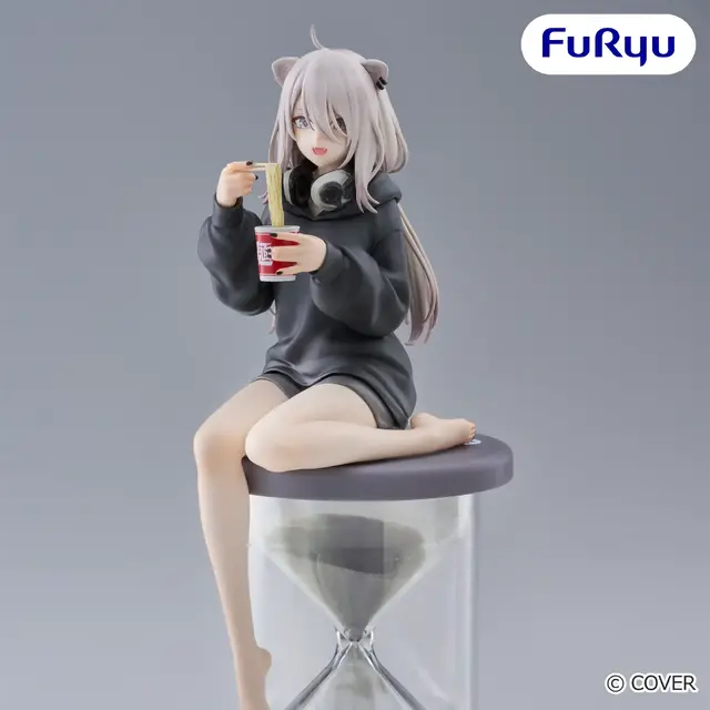 太ももが露わなルームウェア！「ホロライブ」獅白ぼたんの砂時計付きフィギュア「ぬーストプラス」が7月第5週よりプライズ順次展開