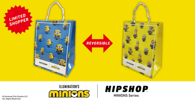 「ミニオンズ」×「HIPSHOP」がコラボ!スチュアート、ケビン、ボブなど全6種がラインナップ―店頭購入でショッパーもらえる