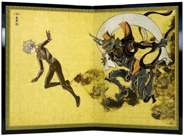 エヴァと日本文化の融合！風神雷神図をモチーフにした「エヴァ浮世絵屏風」が素敵―つながる碇シンジ、綾波レイなど全5種類