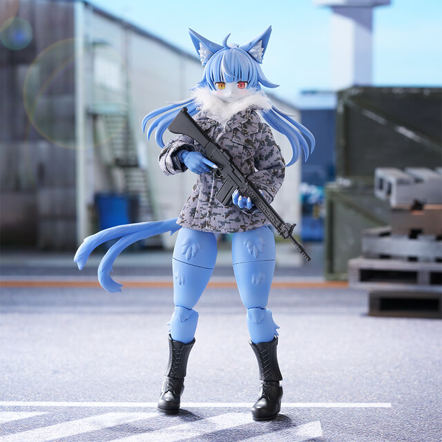 自衛隊公式キャラ「おまねこ」がプラモデルになった！“刺さる要素”をふんだんに盛り込んだ激かわ猫、ただし“オス”である