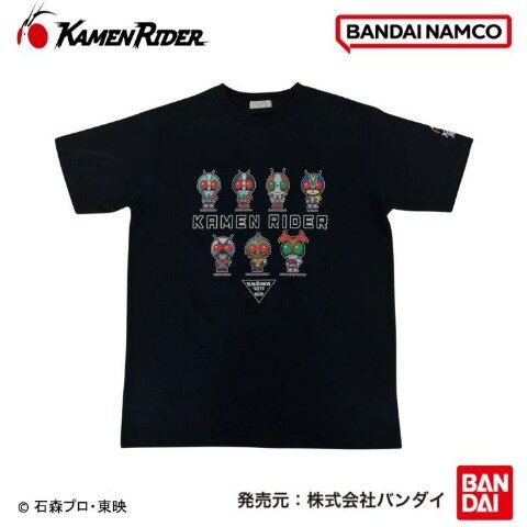 しまむらオンラインストアで「仮面ライダー」Tシャツが本日7月15日15時より販売開始!人気のSDプリントの昭和ライダーたち集合デザイン