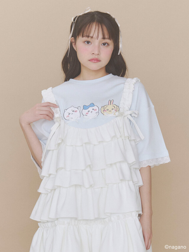 「ちいかわ」ガーリーなスペシャルコレクション!お顔たっぷりのぬいぐるみトートほか、フリルやリボンが可愛いTシャツなど先行販売