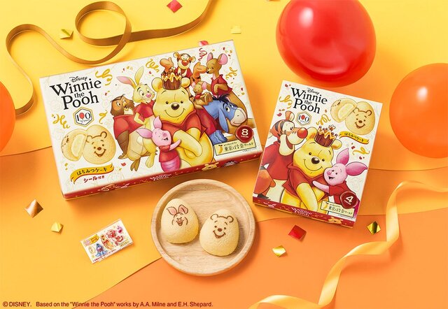 「くまのプーさん」ぷくぷくしたシール付きの可愛い「はちみつケーキ」! ピンズ、トートバッグなどが原作デビュー100周年お祝いで販売