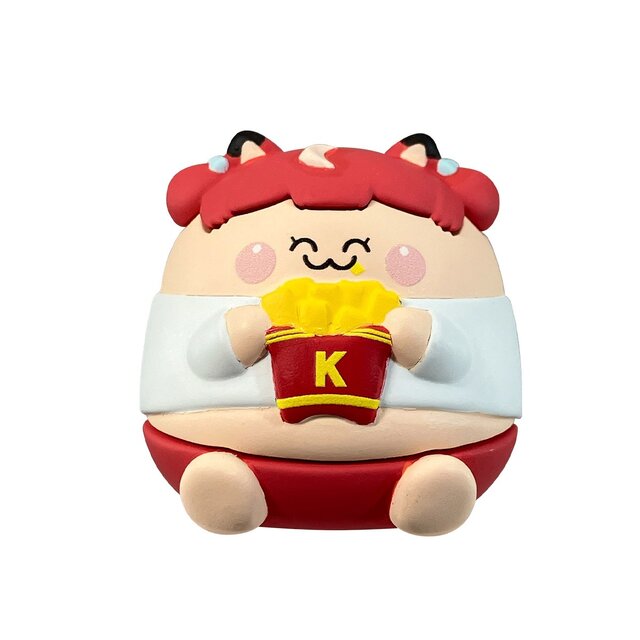 「デブかるび」のころんとしたフォルムも可愛い！VTuber・赤見かるびがガシャポン「たべすぎまして・・・」シリーズに