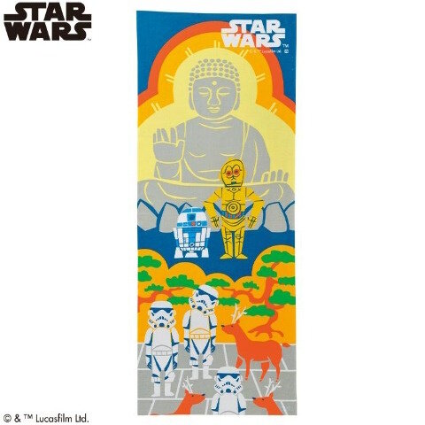 しまむらで「スター・ウォーズ」の和風手ぬぐいがオンライン販売！城を観光するダース・ベイダーたち、浮世絵風ミレニアム・ファルコンなど全9種