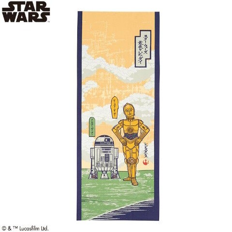 しまむらで「スター・ウォーズ」の和風手ぬぐいがオンライン販売！城を観光するダース・ベイダーたち、浮世絵風ミレニアム・ファルコンなど全9種