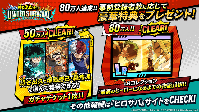 「ヒロアカ」新作スマホゲーム『ヒロサバ』が8月6日正式リリース！事前登録者数は80万人突破、追加報酬も決定
