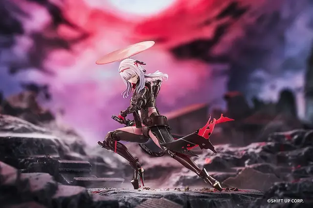 『勝利の女神：NIKKE』より「紅蓮：ブラックシャドウ」がアクションフィギュア化！豊かな表情、武器・花無十日紅など多彩なオプションを用意