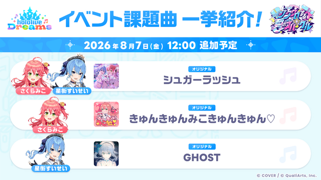 ホロライブ・さくらみこ、星街すいせいが夏らしい衣装に！『ホロライブドリームス』新イベント「シンクロする夏のスパークル」開幕