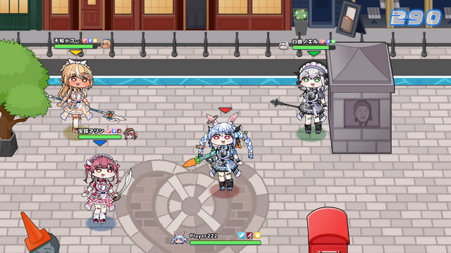 ホロライブ・兎田ぺこら、宝鐘マリンなど3期生が大乱戦！『ホロライブファンタジーバトル』が発売ーお馴染みの語録が装備に、“ニセ3期生”とのバトルもある