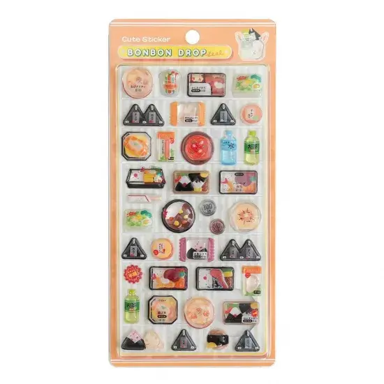 「ボンボンドロップシール」コンビニ商品テーマの新作が公式抽選販売！おにぎり＆お弁当、ホットスナックなど4種セット