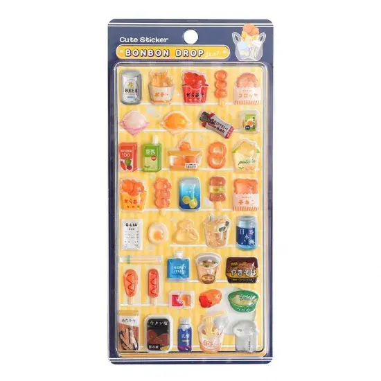「ボンボンドロップシール」コンビニ商品テーマの新作が公式抽選販売！おにぎり＆お弁当、ホットスナックなど4種セット