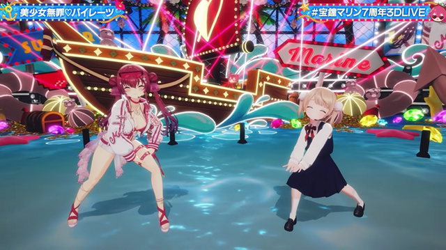 ホロライブ「宝鐘マリン」の7周年3Dライブに「超かぐや姫！」がゲスト参戦！ちょっと危ない水着衣装のお披露目では危うくBANの危機も……!?
