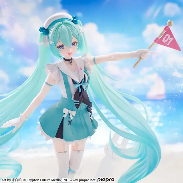 セーラー衣装がカワイイ「初音ミク」フィギュアが9月18日よりプライズ展開！イラストレーターの米白粕先生がデザイン