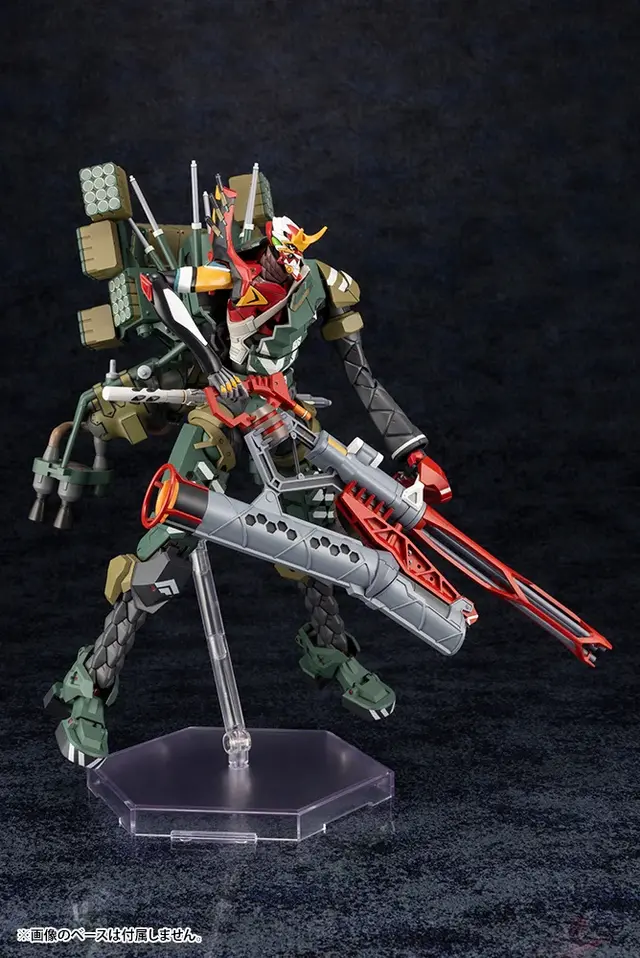 「エヴァンゲリオン新2号機α」1/400スケールプラモデルが再生産！三銃身ガトリング砲やナギナタほか、停止信号プラグなどオプション豊富