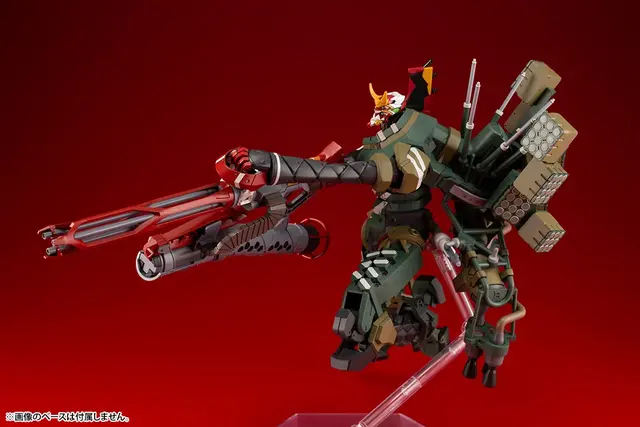 「エヴァンゲリオン新2号機α」1/400スケールプラモデルが再生産！三銃身ガトリング砲やナギナタほか、停止信号プラグなどオプション豊富