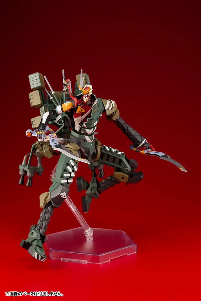 「エヴァンゲリオン新2号機α」1/400スケールプラモデルが再生産！三銃身ガトリング砲やナギナタほか、停止信号プラグなどオプション豊富