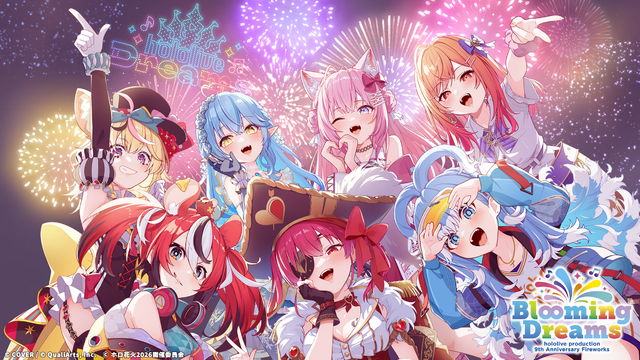 ホロライブ・宝鐘マリン、博衣こよりたちの描き下ろしイラストが可愛い！ イベント「ホロ花火2026」と「ほろ～かる 横浜篇」が開催決定