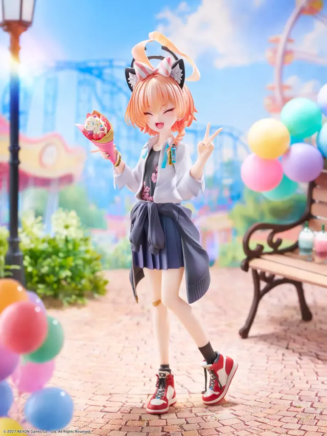 『ブルアカ』満面の笑みを浮かべる「ネル（制服）」が可愛すぎる！クレープ片手にピース、EXPO満喫のメモロビを1/7フィギュアで完全再現
