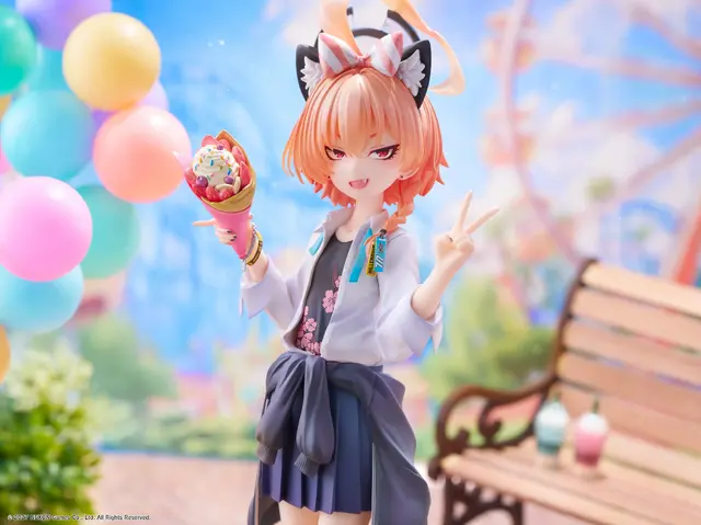 『ブルアカ』満面の笑みを浮かべる「ネル（制服）」が可愛すぎる！クレープ片手にピース、EXPO満喫のメモロビを1/7フィギュアで完全再現