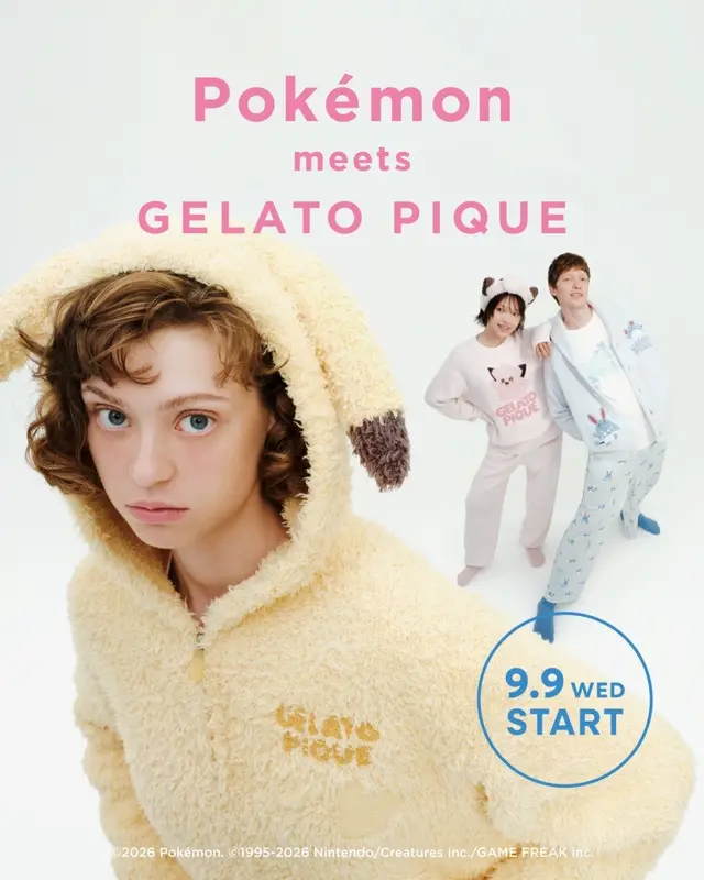 ジェラート ピケより『ポケモン』コラボグッズが9月9日発売！「ピィ」「ピッピ」「ピクシー」ルームウェアなど、“進化”テーマの豊富なラインナップ