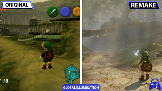 『ゼルダの伝説 時のオカリナ』原作とスイッチ2版の比較映像―28年の時を経てグラフィック大幅進化！美しいハイラル平原にリンクの表情まで細かくわかる