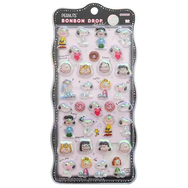 「ボンボンドロップシール」がロフトネットストアで抽選販売！ちゅるきらの「サンリオ」「スヌーピー」など合計21種