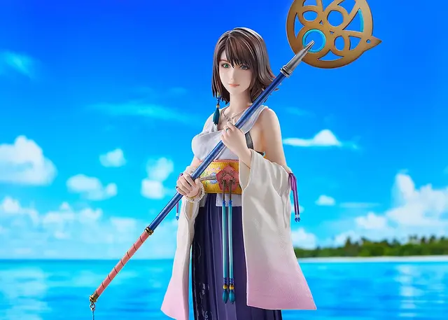 美しすぎる『FF10』ユウナの1/6.5スケールフィギュアが予約受付中！特徴的な衣装や装飾を細部まで再現、台座にはタイトルロゴも