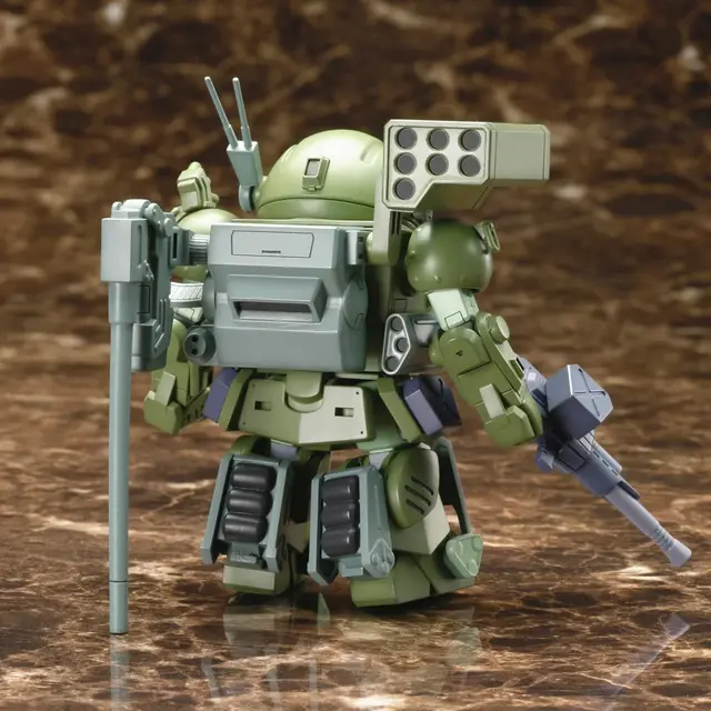 2015年に発売された「装甲騎兵ボトムズ」プラモデル「バーグラリードッグ」が再生産！各種ギミック搭載、デフォルメされたキリコが搭乗可能