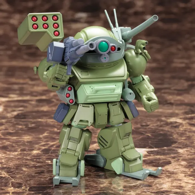 2015年に発売された「装甲騎兵ボトムズ」プラモデル「バーグラリードッグ」が再生産！各種ギミック搭載、デフォルメされたキリコが搭乗可能