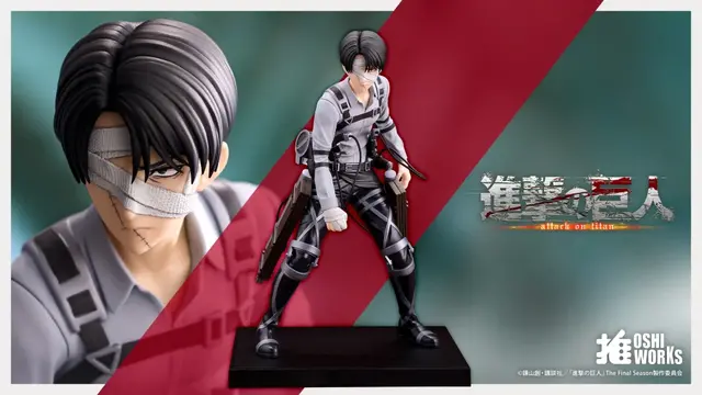 「進撃の巨人」The Final Seasonからリヴァイ、サシャ、アルミンが手に取りやすい「OSHI WORKS」で立体化！