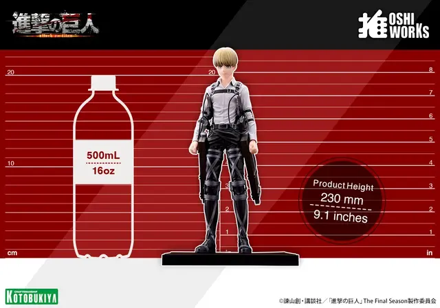 「進撃の巨人」The Final Seasonからリヴァイ、サシャ、アルミンが手に取りやすい「OSHI WORKS」で立体化！