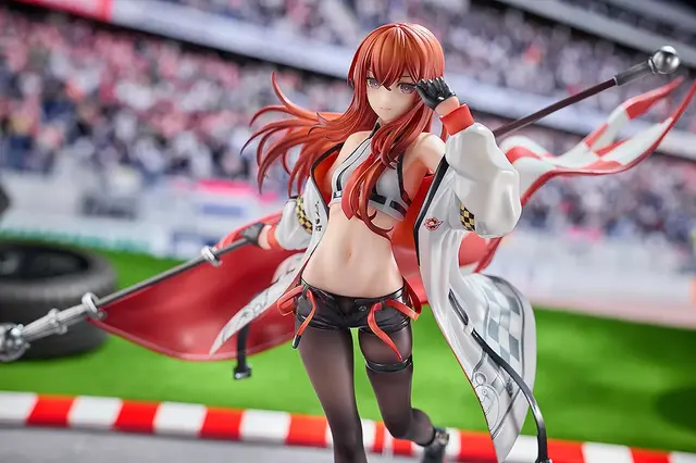 大胆にお腹魅せるレーシングガール姿！『STEINS;GATE』より「牧瀬紅莉栖」フィギュアが予約開始ー同衣装のぬいぐるみも展開