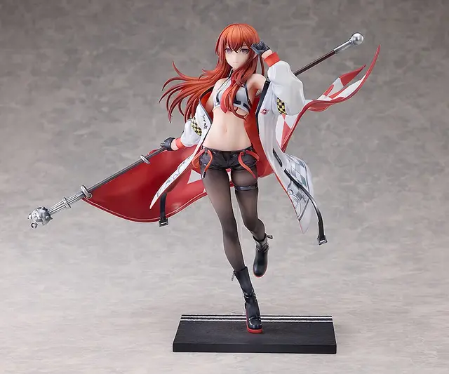 大胆にお腹魅せるレーシングガール姿！『STEINS;GATE』より「牧瀬紅莉栖」フィギュアが予約開始ー同衣装のぬいぐるみも展開