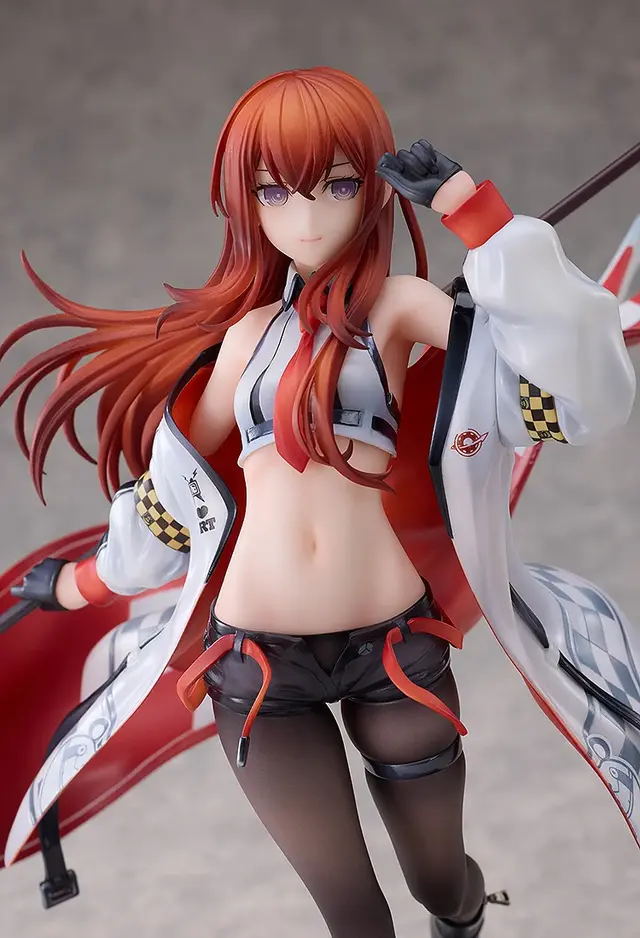 大胆にお腹魅せるレーシングガール姿！『STEINS;GATE』より「牧瀬紅莉栖」フィギュアが予約開始ー同衣装のぬいぐるみも展開