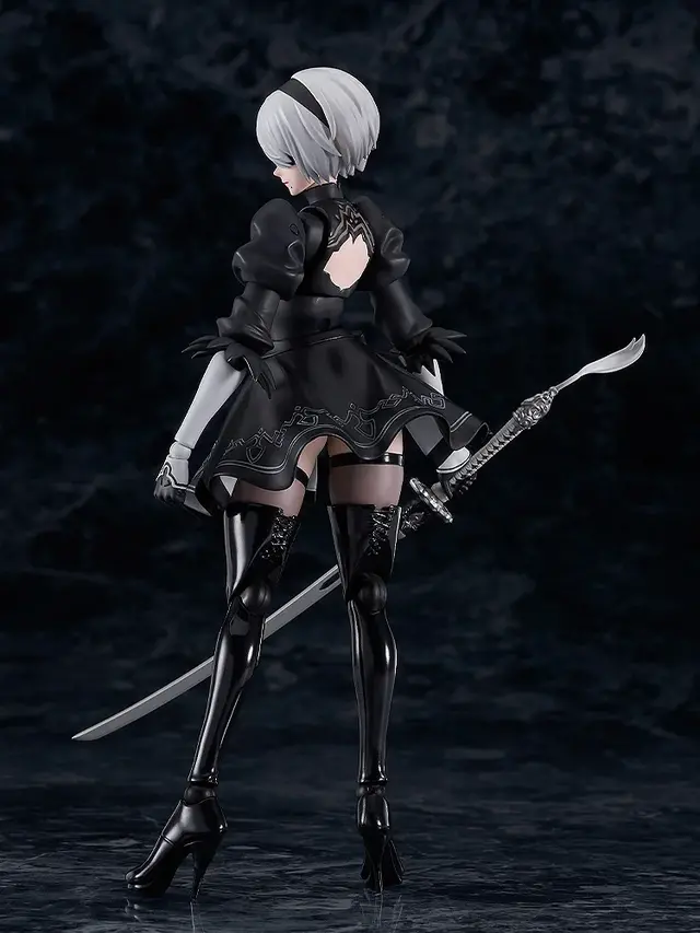 チラ見えする太もも…！アニメ『ニーア オートマタ』より「2B」の可動フィギュアが再販―ウィルス汚染顔や白の契約など付属パーツも豊富