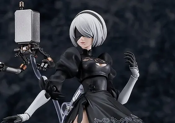 チラ見えする太もも…！アニメ『ニーア オートマタ』より「2B」の可動フィギュアが再販―ウィルス汚染顔や白の契約など付属パーツも豊富