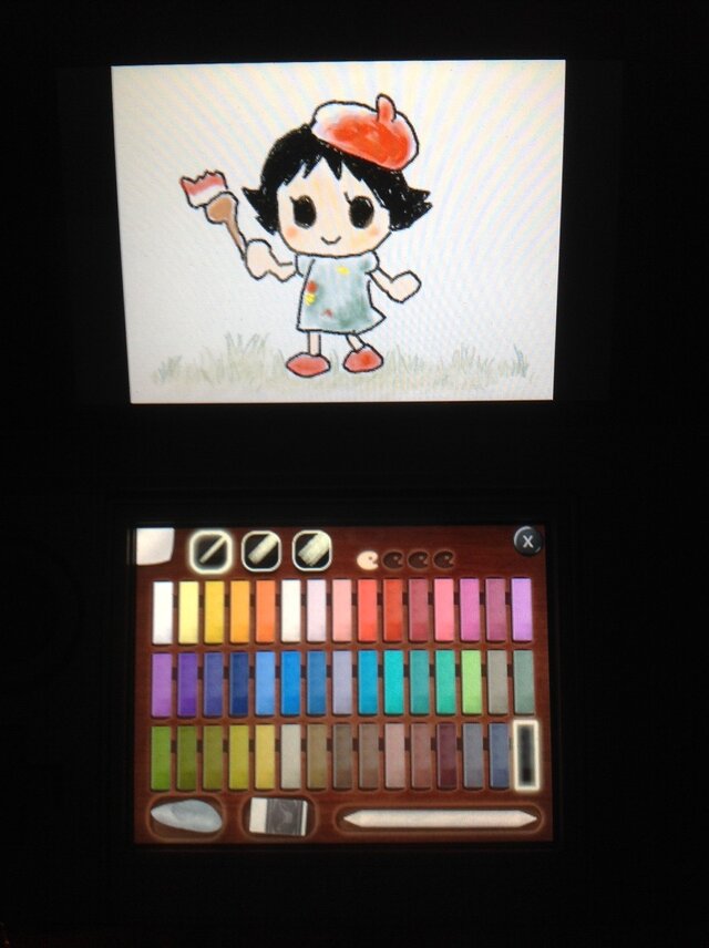 豊富な画材と色。なかなかそろえられるものではありません