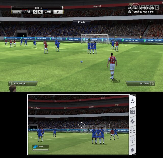 Wii U版『FIFA 13 ワールドクラスサッカー』GamePadを最大限活用したプレイを紹介
