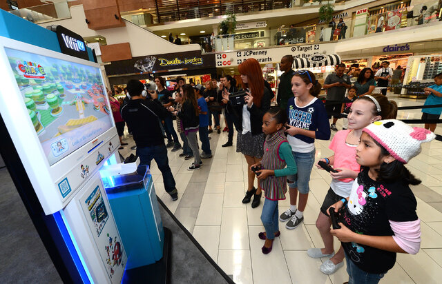 ショッピングモールで開催されたWii U体験会写真提供: Getty Images
