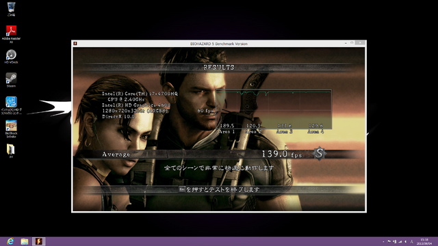 ムービーシーンのみのArea 1は平均189.5fpsと爆速。デモプレーを再生するArea 2以降も80fps以下に落ちることは無かった