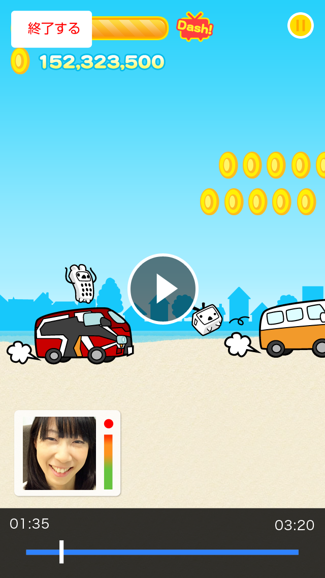 ゲーム実況中（iPhone縦ver）