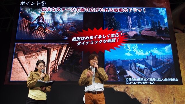 【TGS2015】無双チームの『進撃の巨人』はアニメ第一期エピソードを収録、巨人の各部位はロックオンして攻撃する