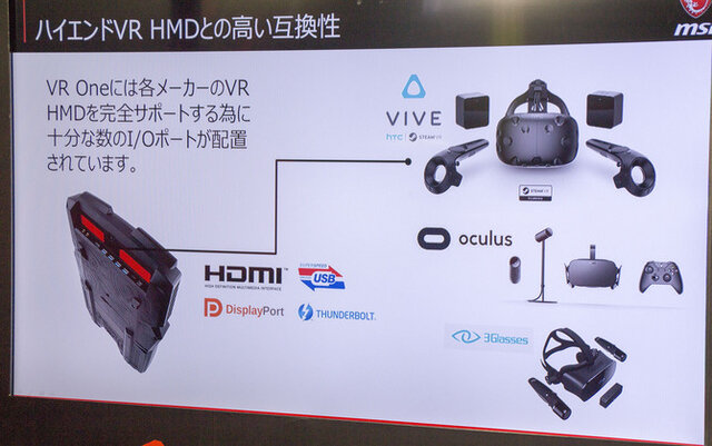 【TGS2016】MSIがVR特化バックパックPC「VR One」を展示―バーチャルを背負って未来へ