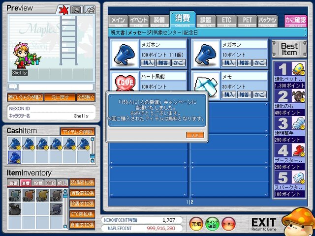 Copyright (c) NEXON Corporation and NEXON Japan Co.,Ltd.　All rights reserved. Copyright (c) Wizet Corporation. All rights reserved.