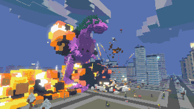 人類vs怪獣を描く8-bit風3Dアクション『Super Man Or Monster』がSteam配信！