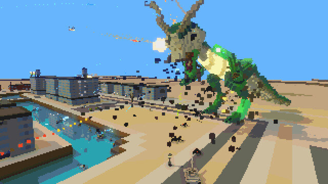 人類vs怪獣を描く8-bit風3Dアクション『Super Man Or Monster』がSteam配信！