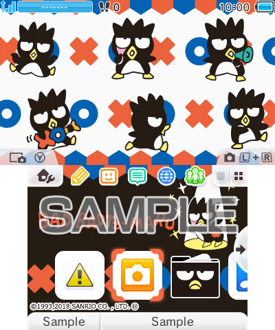 「マイメロディ」「バッドばつ丸」などのサンリオ人気キャラが週替わりで「ニンテンドー3DS」のテーマに！